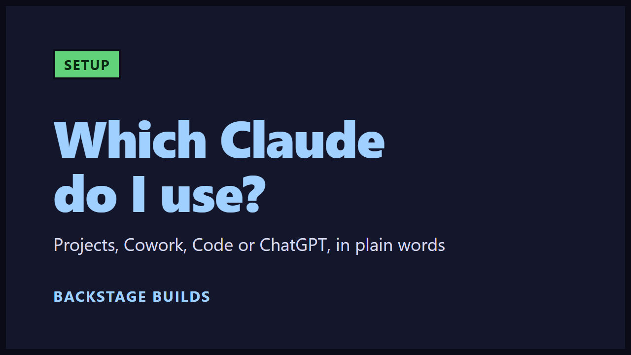 Title card reading Which Claude do I use?